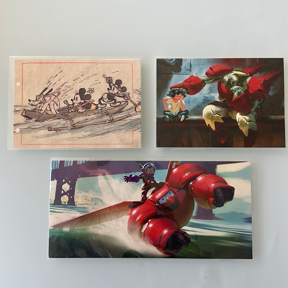 Set of 3 Art of Disney Post Cards from Disney Japan